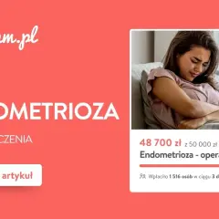 Kobieta cierpiąca na endometriozę. Zbiórka na operację, koszt leczenia 48 700 zł. Test na endometriozę cena jest wysoka.
