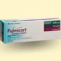 Opakowanie leku Pulmicort z budesonidem, 20 ampułek po 2 ml. Sprawdź aktualną pulmicort cena.