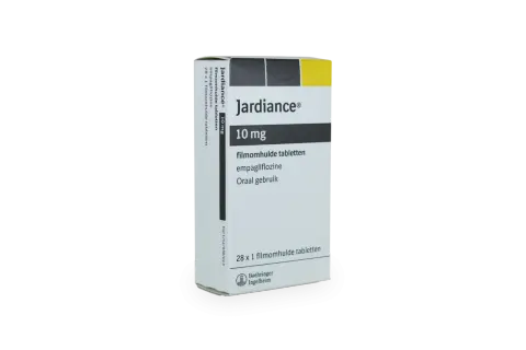 Opakowanie leku Jardiance 10 mg z empaglifloziną. Wiele osób szuka informacji i lek jardiance opinie.