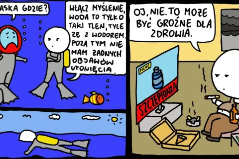 Dywersanci dyskutują o bezpieczeństwie, podczas gdy antyszczepionkowcy ignorują zagrożenia, paląc i pijąc.