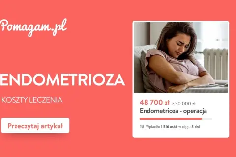 Kobieta cierpiąca na endometriozę. Zbiórka na operację, koszt leczenia 48 700 zł. Test na endometriozę cena jest wysoka.