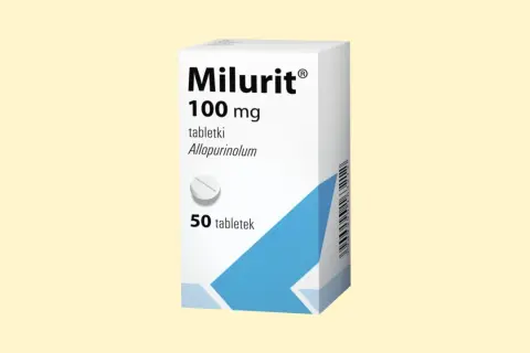 Opakowanie leku Milurit 100 mg, zawierające 50 tabletek z alopurynolem. Sprawdź aktualną milurit cenę.
