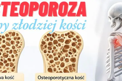 Osteoporoza to cichy złodziej kości. Porównanie zdrowej i osteoporotycznej kości pokazuje, jak groźna jest ta choroba.