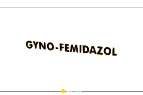 Napis "GYNO-FEMIDAZOL" na białym tle.