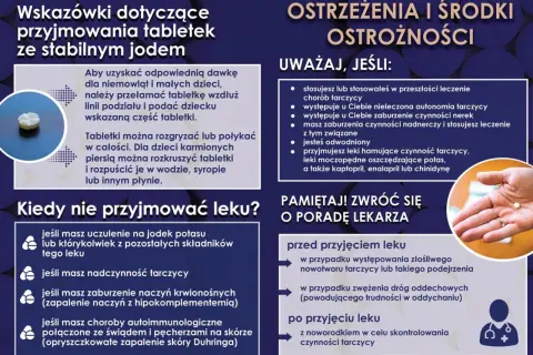 Jodek potasu na co? Informacje o dawkowaniu, przeciwwskazaniach i ostrzeżeniach dotyczących przyjmowania tabletek ze stabilnym jodem.