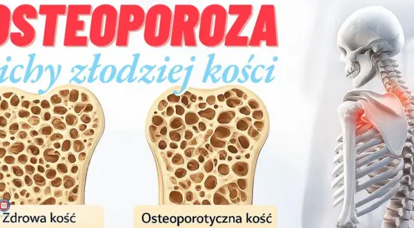 Osteoporoza to cichy złodziej kości. Porównanie zdrowej i osteoporotycznej kości pokazuje, jak groźna jest ta choroba.