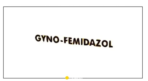 Napis "GYNO-FEMIDAZOL" na białym tle.