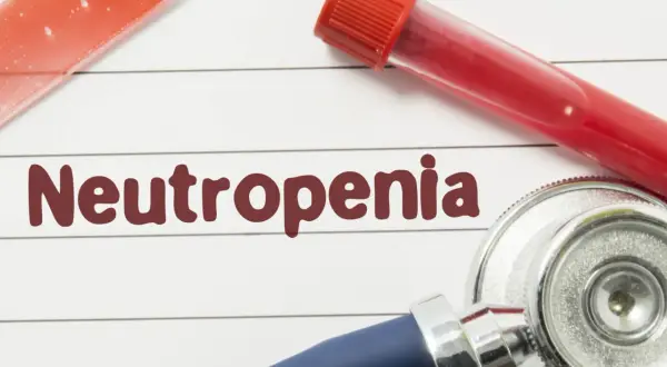 Badanie krwi i stetoskop wskazują na diagnozę neutropenii.