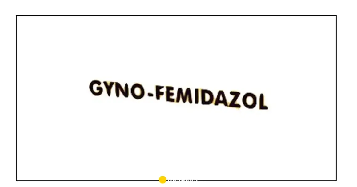 Napis "GYNO-FEMIDAZOL" na białym tle.