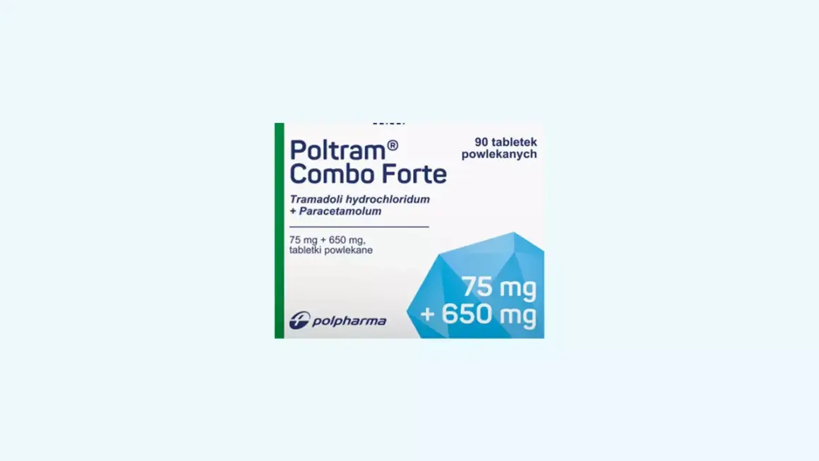 Opakowanie Poltram Combo Forte 75 mg + 650 mg, 90 tabletek. Sprawdź aktualną poltram combo forte 75 mg + 650 mg cenę.