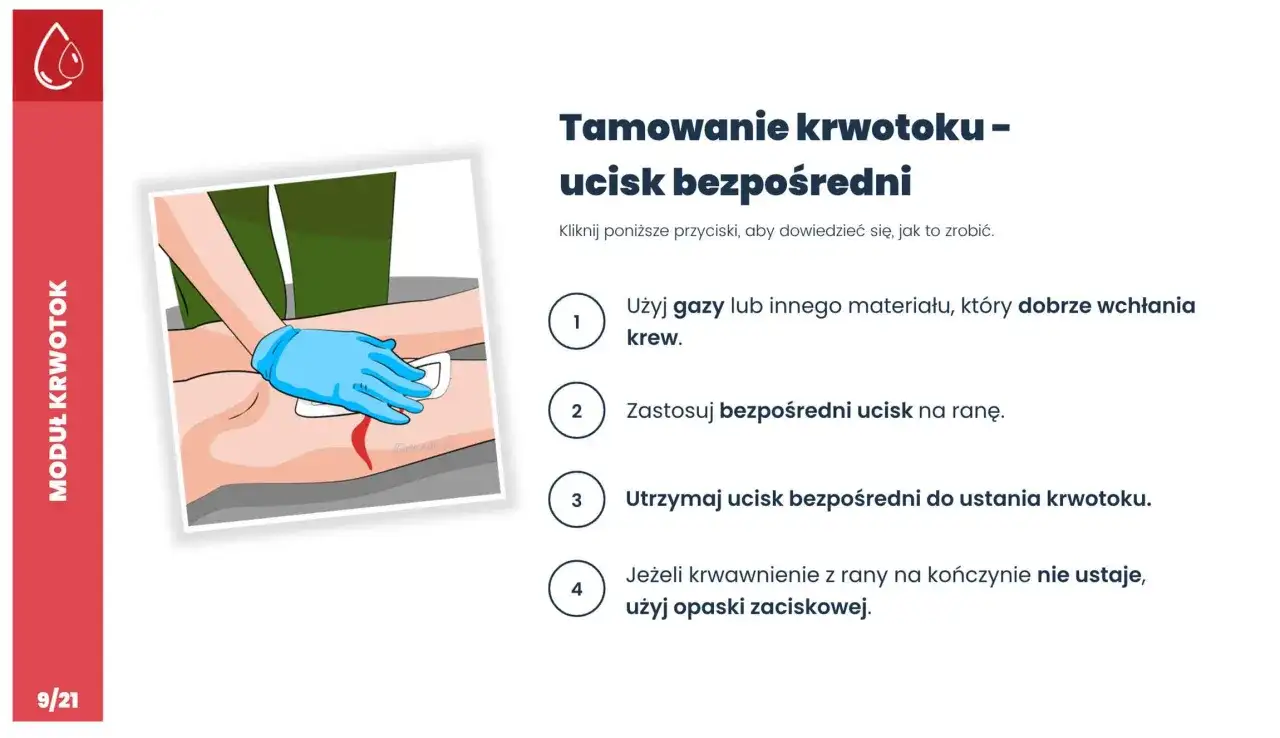 RKO krok po kroku - uciski, AED i pierwsza pomoc